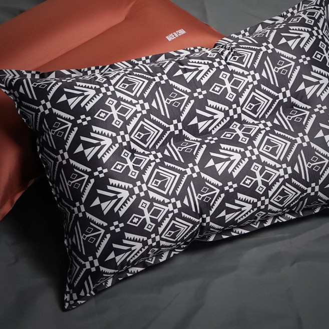 야외 캠핑용 자동팽창식 휴대용 베개 여행 차량 침낭 목베개 경량 컴팩트 수면, 1개, 자충에어베개 베이지2P