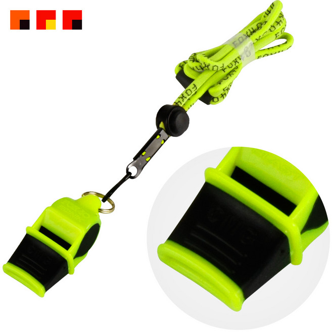 스타 폭스호각 소닉 블라스트 CMG XH265-04 줄 포함 호루라기, 레드옐로우, 1개