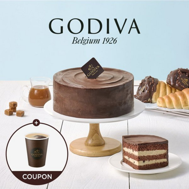 고디바 베이커리 솔티 카라멜 초콜릿 케이크