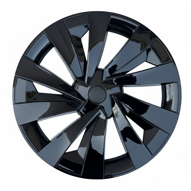 하루템 테슬라 모델 Y 주니퍼 휠커버 휠 허브캡 19인치 림 보호 커버 세트 튜닝 키트, 유광블랙/휠커버 4개, 1세트