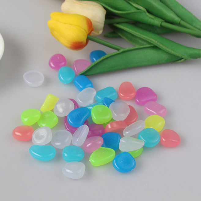 [리리즈] 우리집 감성 조약돌 야광 자갈 조약돌 축광석 100pcs 1set, 혼합색상, 1세트