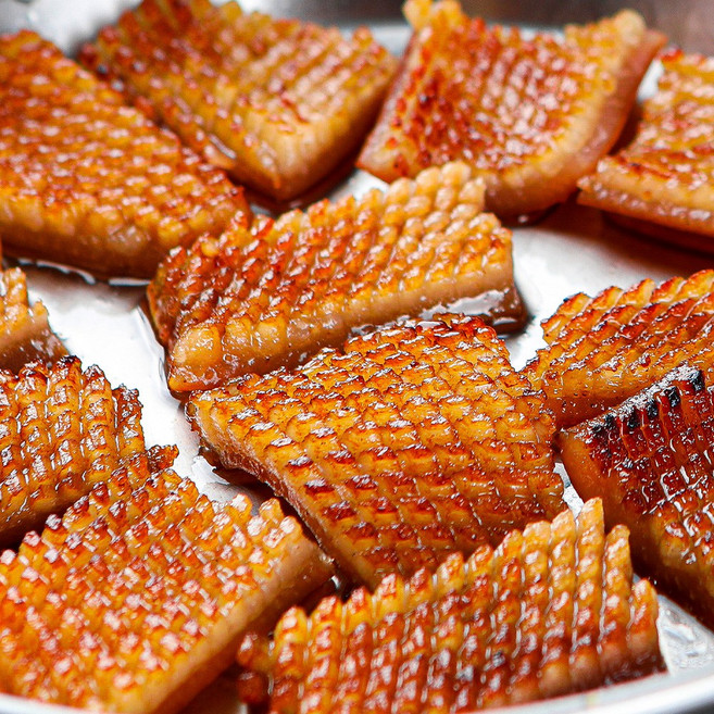 [대명축산식품] 국내산 한돈 양념 벌집껍데기 1kg 돼지껍데기 술안주 캠핑고기, 1개