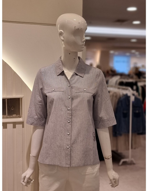 크로커다일레이디 스트라이프 블라우스 CLEMBL205