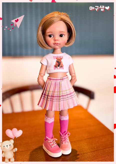파올라레이나32cm USD26cm 도리스돌30cm ( PINK BEBE 3종세트 ) bjd 구체관절 인형옷 <완제품>, 파올라레이나 32cm, 베레모 추가함, 1개