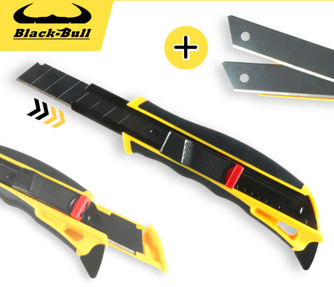 블랙불 자동 안전 커터칼 (18mm), 1개