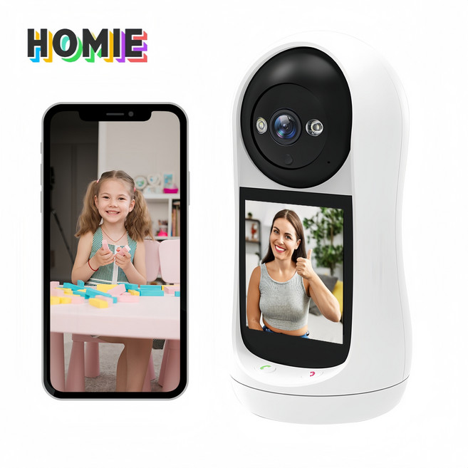 HOMIE 홈캠 영상통화 CCTV홈캠 고화질 실시간 모니, 1개, 3PM
