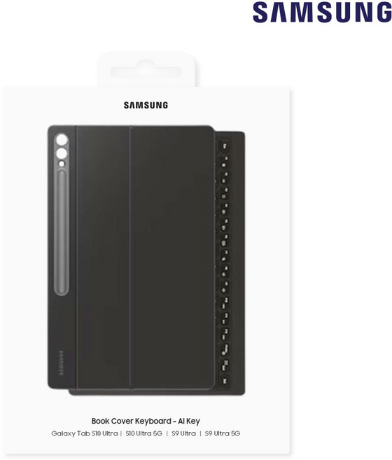 삼성전자 갤럭시탭S10 울트라 AI 키보드 북커버 탭S9울트라 호환 호환 태블릿거치 포고핀단자 EF-DX925 N, 블랙, 1개