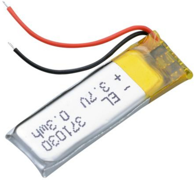 JST 충전식 리튬 이온 폴리머 배터리 401030 1.25mm 2 핀 371030 3.7V 0.3wh, 1개