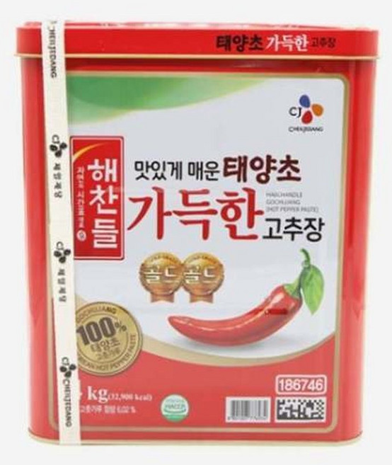 태양초 고추장 / 매운 14kg 한식 대용량 빨간 식당용 업소용 요리용 양념 장류 전통 숙성 매콤한 소스, 1개