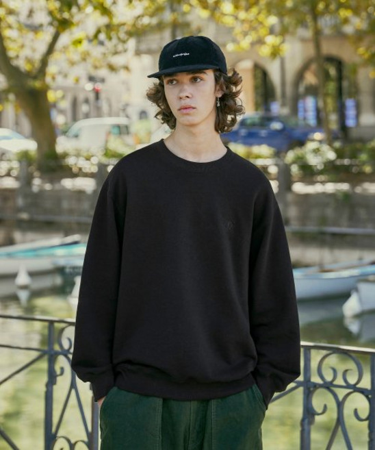 미니멀프로젝트 서클 로고 오버핏 맨투맨 MMT130 블랙