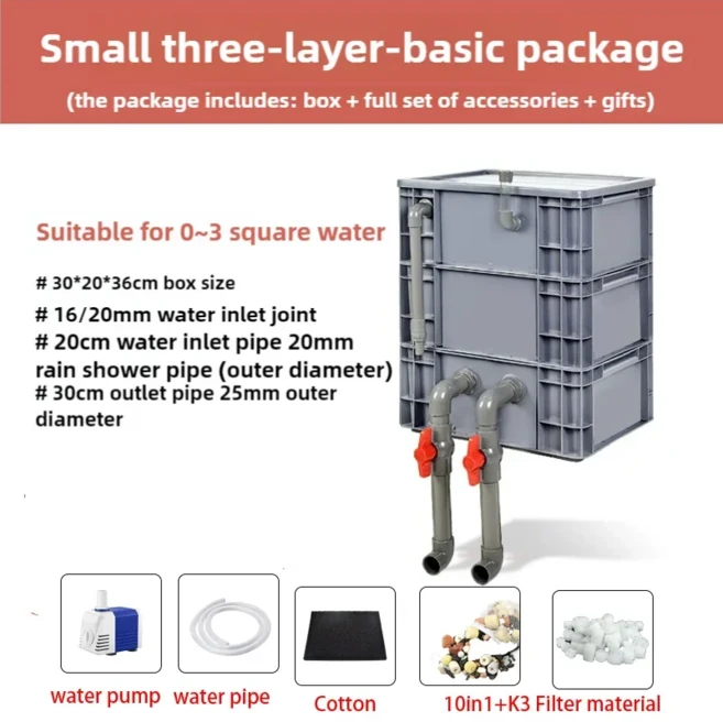 어항 연못 여과 드립 박스 물 순환 회전 거북이 수조 외부 장착 필터, 01 1 unit, 11 BOX-S-3 a set