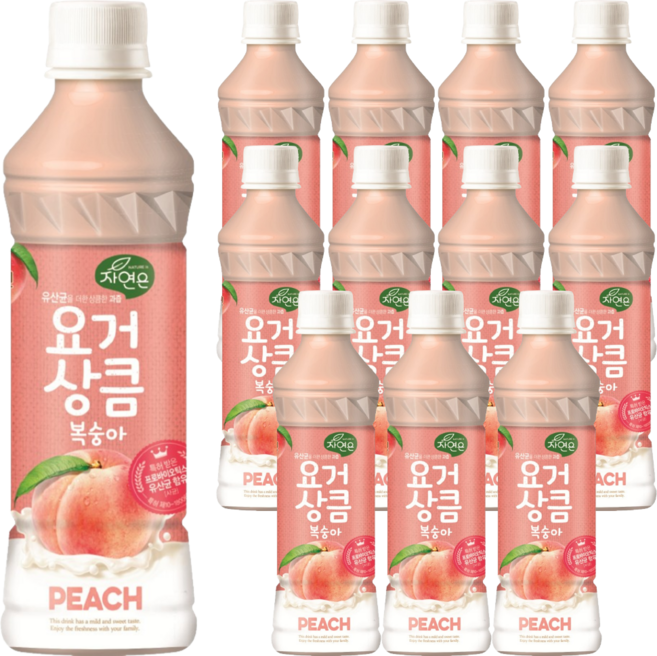 웅진 자연은 요거상큼 복숭아 340mlx12펫, 340ml, 12개