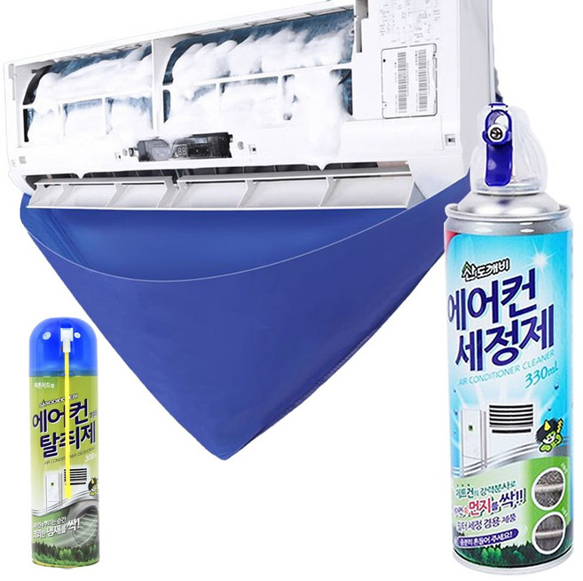 코살루 간편한 벽걸이 에어컨 청소 원스텝 세척 풀키트, 1개, 올인원