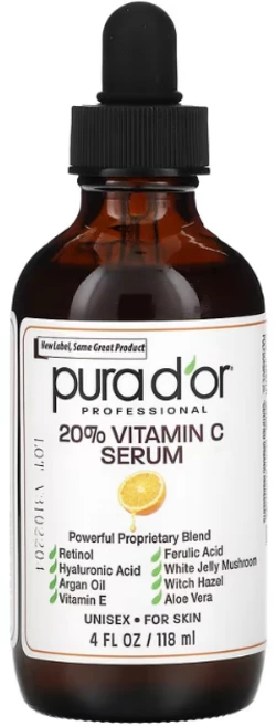 [국내당일배송]Pura D'or. - 퓨라도어 프로페셔널 20% 비타민C 세럼, 118ml, 1개 - 쿠팡