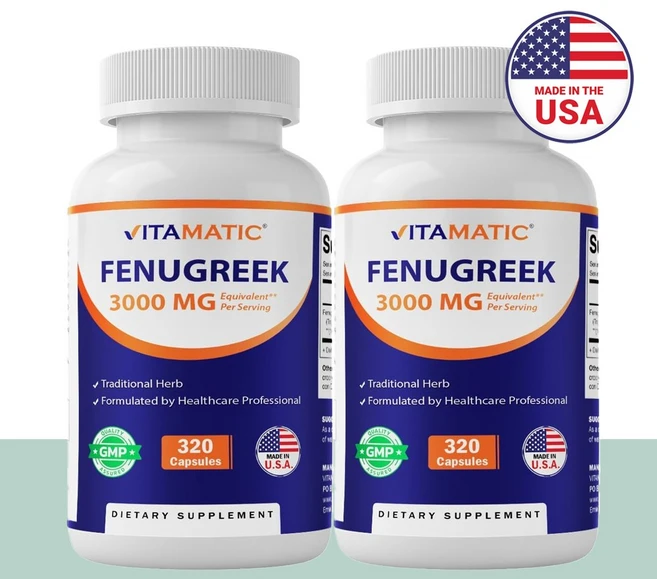 비타매틱 호로파 캡슐 호로파종자추출물 페뉴그릭 20주분, 2개, 320정 - 쿠팡