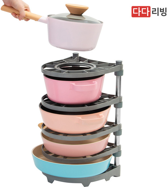 베이직 후라이팬정리대 5단