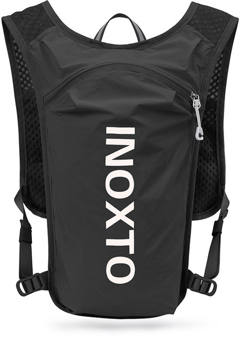 INOXTO-초경량 방수 러닝 배낭 5L 수화 조끼 산악 자전거 가죽 가방 통기성 체육관 가방 1.5L 물 주머니, Black and white, 1개