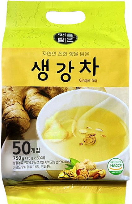 이레-맛을담은생강차50T, 2개, 50개입, 750g