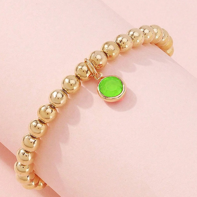 럭셔리 큐빅 포인트 골드볼 여성 패션 팔찌 J1525