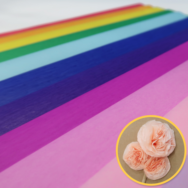 페이퍼그린 칼라 습자지 색화지 포장지 완충재 종이공예 티슈페이퍼, 50개, 05.하늘