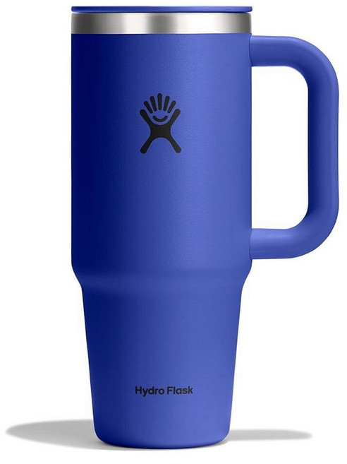 Hydro Flask 커피 여행용 텀블러 머그 - 단열 스테인리스 스틸 누출 방지 핫 & 아이스 커피 컵 680.4g(24온스) 비치플럼 퍼플, CAPRI BLUE