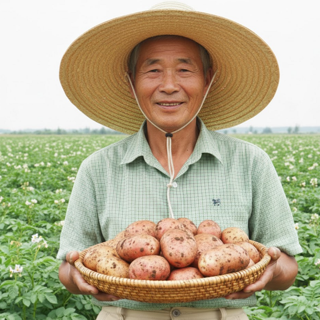 산지직송 강원도 두백감자 햇 감자, 1박스, 5kg (대)