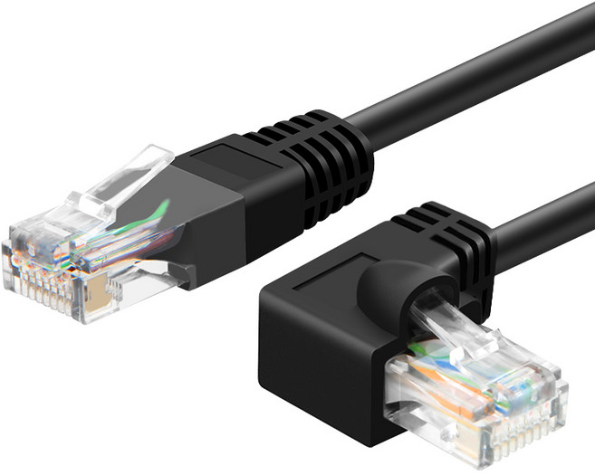 網線 Cat 6 乙太網路線, 1個, 30-676(2米左彎頭)