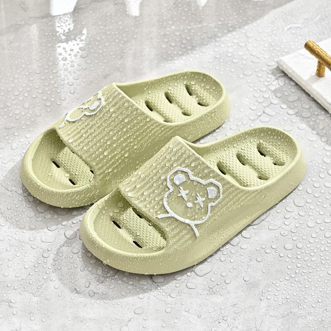 도림 엑스곰돌이 미끄럼방지 고급 EVA 욕실화, 그린, 1개