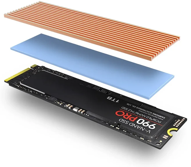 JEYI M.2 SSD 방열판 알루미늄 NVMe 라디에이터 2280 PS5 노트북 데스크탑 용 실리콘 열 패드가있는 솔리, 02 Gold