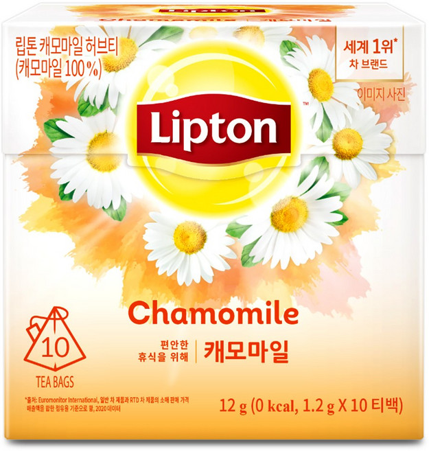 립톤 허브티 캐모마일, 1.2g, 10개입, 1개