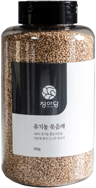 [유기농100%] 꼬소한 볶음 참깨 대용량 통깨 건강한 저온 로스팅, 1개, 350g