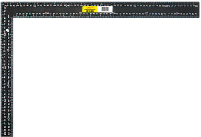 어벤툴즈 COZY 직각자 SM-300 / SM-600 블랙마킹, 1개