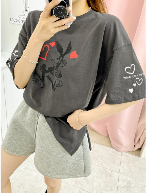 레이어드베리핫박스트임오버핏반팔롱티셔츠 단체무대공연복 여성힙합방송에어로빅줌바댄스복박시핏빅사이즈휘트니스운동복스우파스걸파여름신상추천사계절썸머썸머바캉스기본베이직