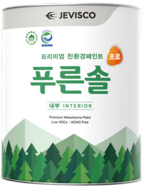 제비스코 푸른솔 프로 내부 3.8L 수성 친환경 시멘트/벽면/베란다 실내용, 그레이1, 3800ml, 1개