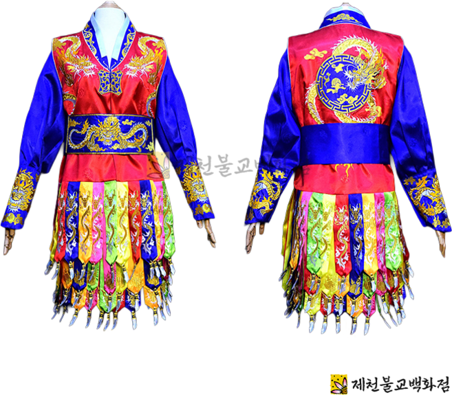 [F]화조단(신용)금수작두복-홍색남색, 1개, 단품