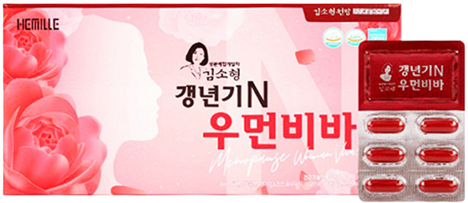 김소형 갱년기N 우먼비바 120캡슐 X1박스 감마리놀렌산 회화나무 열매추출물 여성호르몬 에스트로겐, 1개, 120정