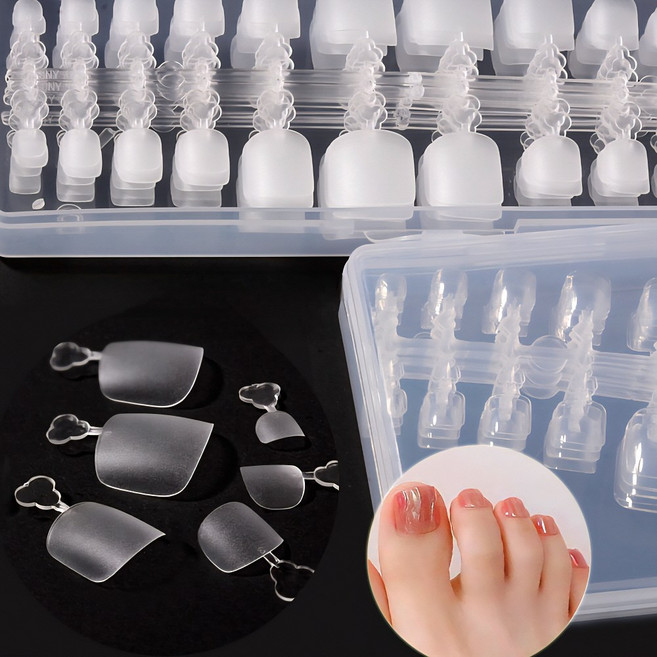 초박형 인조발톱 페디팁 240pcs, 1개, 반투명, 반투명