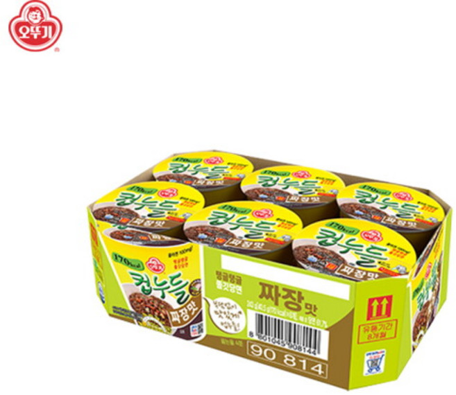 오뚜기 컵누들 짜장맛 40.5g, 6개