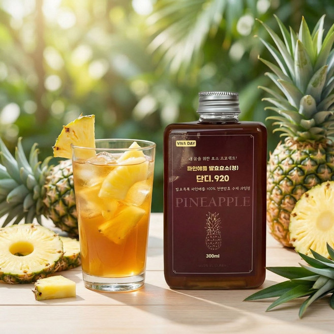 자연발효 파인애플 식초 다이어트 과일발효 슬림케어 붓기관리, 300ml, 4개