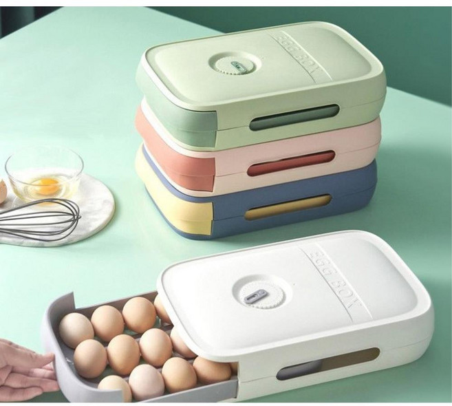 냉장고 통풍 계란 보관 트레이 시게보관함 귀중품보관함 목걸이보관함, 그린, 그린, 1개