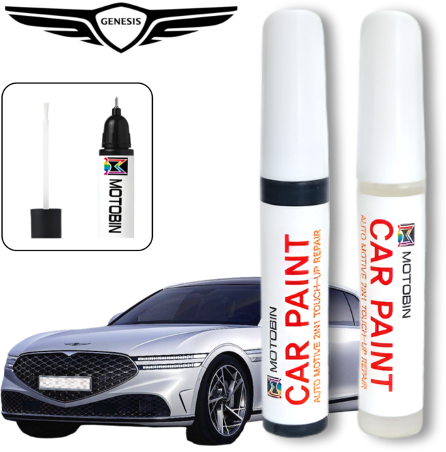 제네시스 G90 붓펜 페인트 자동차 도색 차량용 기스 제거 투명, UYH 우유니화이트, 1개