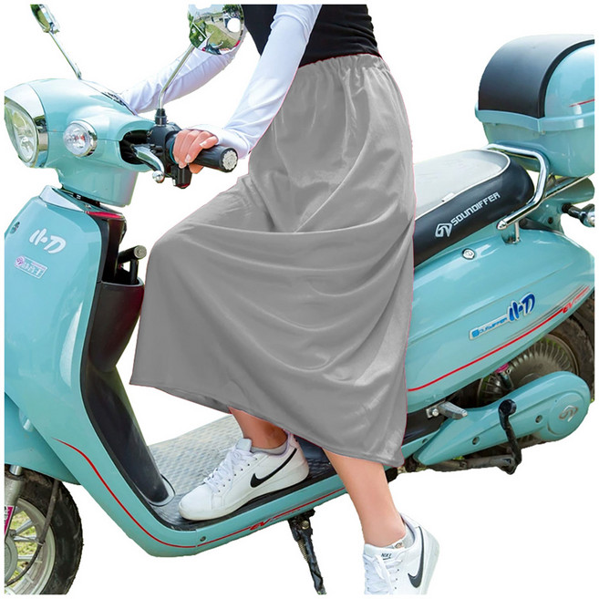 Perfect 遮陽防曬裙 騎車通勤/戶外運動皆適用, 灰色-素色款