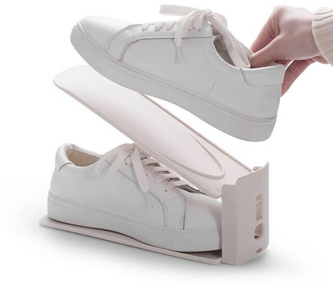 슈즈렉 간이 현관 신발장 신발 수납대 플라스틱 숙소 조절 가능, 미백색 5개