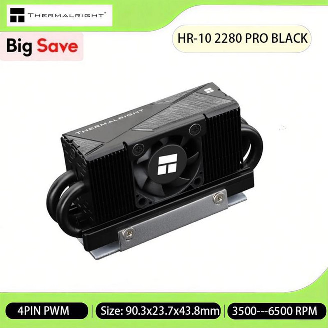 Thermalright HR 10 2280 SSD 솔리드 스테이트 드라이브 방열판 쿨러, HR10 BLA
