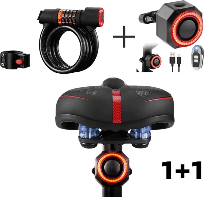 도난방지 자전거 오토바이 번호키 자물쇠 도난방지 케이블 잠금장치 후미등 상제페지 참조, CB-11010, 1개