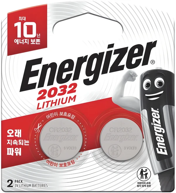 에너자이저 리튬 코인 건전지 CR2032, 2개입, 1개 - 쿠팡