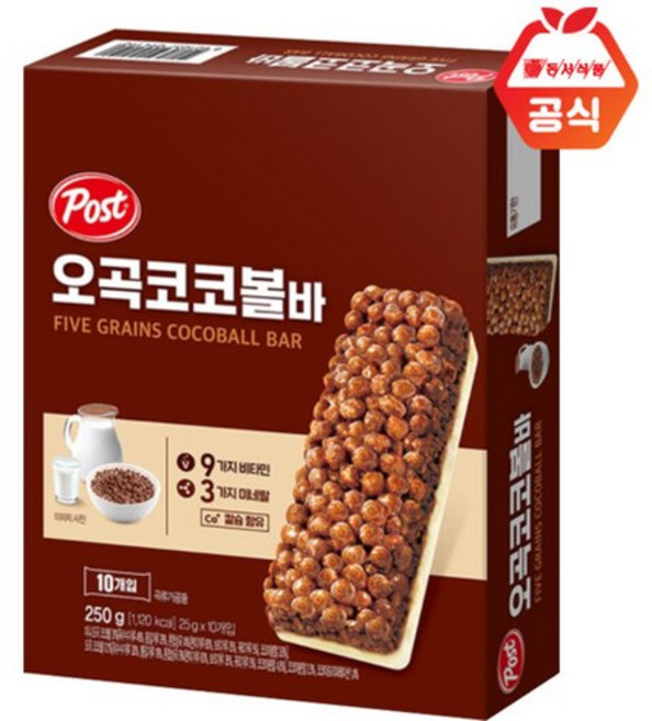 포스트 오곡코코볼바, 250g, 1개
