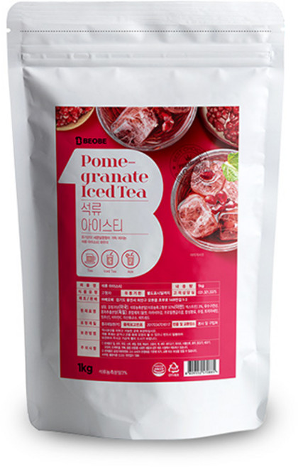 베오베 석류 아이스티 파우더 1kg 1박스 10개, 1개입