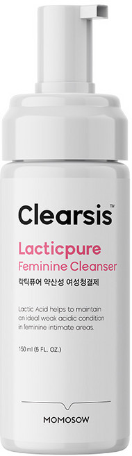 (아울렛/유통기한 26.09.10) 클리어시스 락틱퓨어 여성청결제 / 젖산케어 약산성 여성세정제, 1개, 150ml