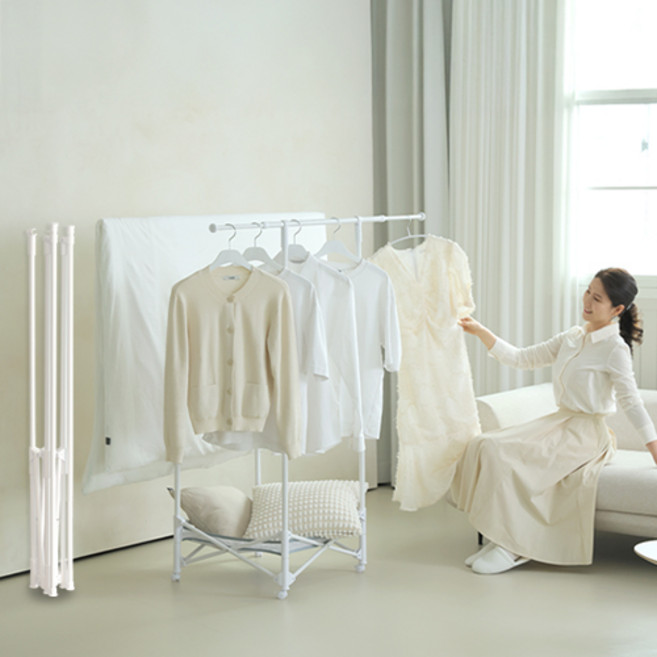 양드레 이불건조대 5초 접이식 키다리 대형빨래건조대, 1개
